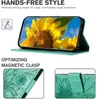 Cajones de billetera de la tarjeta de flores en relieve de cuero PU para Samsung Galaxy A54 A53 A33 A34 A14 A13 A72 A52 A12 Golpeo de girasol Flip Soport