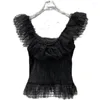 Tanques femininos 2023 Verão Sexy Sexy Ladies Lace Top Slim Fit Girl Camisole Women Black Elastic Tops Womens Camisoles Tee