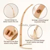 Baby Floor Bending Bed Bell Bracket Toy 0-12 Month Wooden Newborn Music Box Bed Bell Hanging Holder Bracket Crib Toy Gift HKD230817