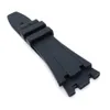 27mm Black Rubber Band 18mm Folding Clasp Strap For AP Royal Oak 39mm 41mm Watch