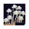 HEDCECKES AKCESALIZACJA PERLE MODAL PROPINY FLUSE Crystal Rhinestone Hair Pins Clips Druhnaid Kobiet Biżuteria Downis