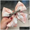 Clips de cheveux Barrettes Ins Net Red Big Bow Plaid PaidPin Girl Fashion Fashion Hairband Accessoires Mticolor Tissu en réseau