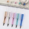 Gel Pens 5PCS DIY Plastic Ballpoint Pen Beads Pen Making DIY Gel Pens Writng Pens School Office DIY Bead Pen Plastic Beadable Pen 230816