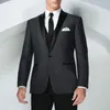 Herenpakken Wedding Beige voor mannen Kostuum Homme Fashion Gotched Rapel Single Breasted Masculino Three Piece Jacket Pants Vest 2023