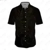 Men's Casual Shirts 2023 Horror Abstract Pattern Printed Short Sleeve Shirt Cool Street Oversize Hawaiian Loose And