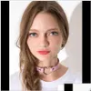 Chokers Fashion y Женщины панк готический кожаный кожаный кожаный сердечный шипенный шипковый шпик заклинал воротник фанки