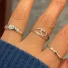 Cluster Rings Real 925 Sterling Silver Simple Wave Arc Heart Open Stackable Finger Ring Fine Jewelry For Women