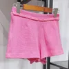 TRABALHO FILME FELIZAÇÃO 2023 Elegante shorts de tweed rosa