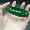 Strand Jade Bangle Natural Myanmar Takı İnce Emerald Kuru Jadeite Bilezik