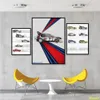 Affiche de voiture de course de course légendaire Canvas Tailvas PEINTURE MUR ART INSTRATS RACING PATURE ART mural pour garçons Living Room Home Decor Wo6