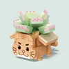 Block Bouquet Orchid Block Flower Succulents Potted Desktop Model Building Blocks Romantic Kit Puzzle Assembly Building Toy Girl Gift R230817