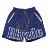 Shorts Mens Rhude Designer Boy short men Summer swim Quick Drying Breathable Mesh Drawstring Beachwear Loose Sports Shorts For Men and Women Top quality