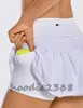 2023 LU Mulheres Yoga Tennis Court Rival Salia plissada Roupas de ginástica Roupas de ginástica feminina Esporte ao ar livre Running Fitness Golf Pants