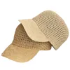 Ball Caps Korean Version Of Women's Summer Straw Hat Hollow Mesh Sunshade Cap Fashion Breathable Leisure Trend Baseball