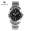 Armbanduhr San Martin 36mm Explore -Serie Vintage Men Sport Watch Luxus Sapphire PT5000 Automatische mechanische Uhren 10Bar wasserdicht