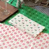 Tavolo tovagliolo 4 pezzi creativi tappeti di stoffa a strisce a strisce giapponese e pazziere di tovaglioli isolati in lino