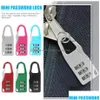 Other Household Sundries 3 Mini Dial Digit Lock Number Code Password Combination Padlock Security Travel Safe For Lage Of Gym Dhs Dr Dhl58