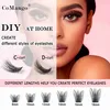 False Eyelashes CoMango DIY 60 PCS Cluster Lashes 3D Natural Bunch 16mm D Curl Segmented Beam Individual Mink Tufted Eyelash Fine Lash Tip HKD230817