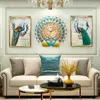 Wall Clocks Chinese Style Living Room Decoration Clock Atmosphere Background Modern Painting Dining