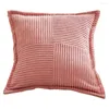 Pillow Stripe Case Cozy Corduroy Christmas Covers Festive Square Cases With Soft Solid Striped Design For Home