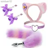 Toys anali Flower Hair Clip Sexy Cosplay Women Wubber Tail Cat Plug foxtail code anali giocattoli sessuali lolita erotici per donne coppie cosplay hkd230816