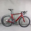 Tam Gizli Kablo Disk Fren Yolu Tam Bike TT-X36 Ultegra R8020 Hidrolik Grup Seti Karbon Tekerlek Seti Kırmızı Su Dalgası