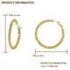 Kolczyki obręcze dvacaman nieregularny złoty kolor duży koło dla kobiet 2023 Ręcznie tkane biżuterię maxi hurtowe