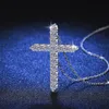 Colliers de pendentif Semni Total 16CT 48CT Collier de croix en diamant complète pour les femmes Gift des hommes plus long et plus large Gra GRATUIT 230817