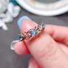 Cluster ringen meibapj natuurlijke apatiet edelsteen mode licht blauw stenen waterdruppel voor vrouwen echt 925 sterling zilveren charme fijn