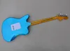 Humbuckers Pikapları ile Sol El Saf Parıltılı Mavi Elektro Gitar Gülağacı Kıvrılığı Özelleştirilebilir