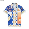 Men's T-Shirts Y2K Summer Ride Horse Gate Hawaiian Casablanca Shorts Sets for Men Hombre Thin Fabric Beach Shirts Loose Holiday Tracksuits HKD230817