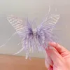 Hair Accessories Pink Butterfly Feather Children's Decoration 2023 Three-Dimensional Clips Girls Travel Fashion Ornament