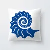 Pillow Case Blue Żaglówka Morskie wzór życia domowy salon sofa dekoracja samochodu obudowa HKD230817