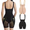 Women's Shapers High Waist One Piece Zipper Hanging Strap Full Cross Hip Tight Pants Removable False Body