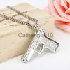 Pendentif Colliers Europe Et Amérique Collier Hip-Hop Creative Pistolet Pendentif Ras Du Cou Mitrailleuse Twists Chaîne Hommes Femmes Bijoux Cadeau Nouveau 2023 J230817