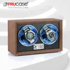 Смотреть Winders Frucase Double Watch Winder для автоматических часов 2 Rolex Box Jewelry Display Collector Storage Wood Grain с Light 230816