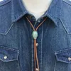 Pescoço amarra o design original Bolotie Natural Jade Bolo Tie for Men Personality Neck Tie Fashion Acessório 230816