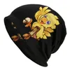 베레츠 Chocobo Final Fantasy Skullies Beanies Beanies Caps women women Unisex Street 겨울 따뜻한 니트 모자 성인 Bonnet Hats