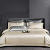 Bedding Sets Luxury Silt Silver Grey Conjunto de cetim de sedina macia e 1000tc Egito bordado de algodão egípcio Tampa de bordado de bordas de capa de capa de cama