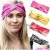 Bandons Fashion Femmes Bande de banque Couleur solide largeur Turban Turban Twited Cotton Sport Yoga Coiffage Coiffure tordue Entre