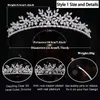 Wedding Hair Jewelry TAZIRN Trendy 5A Cubic Zirconia Floral Tiaras Wedding Crowns Bridal Headpiece Princess Small CZ White Zircon Headdress for Women 230816