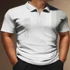 Męska polo koszulka polo męskie letnie krótkie kokosowe odzież kokosowa t-shirt t-shirt unisex lapel zamek błyskawiczny