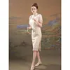 Abbigliamento etnico qipao cinese migliorato Cheongsam Girl 2023 Summer Retro Temperament Young Slim Long Dress Elegant Sweet High-end di fascia alta