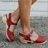 Stövlar Ny sommarmodeplattform Sandaler Kvinnor Kilskor Buckle Strap Läder Läderstövlar Casual Höjd Sandal Plus Size T230817