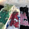 Sweats à capuche masculine Sweatshirts zip-up Sweatshirt Harajuku Y2k Veste coréenne Anime Graffiti Lettre imprimé automne sweat à sweat en coton en vrac Outwear Ins 230817