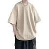 Men's T Shirts Summer T-shirt Stylish Oversized Jacquard Soft Breathable Top With Letter Detailing Round Neck Design