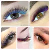 Falska ögonfransar Färg Lash Purple Blue Brun Pink Eyelash Extension Enskilda FALSE FAUX Färgade gradient Mink Lashes For Makeup Rainbow Colord HKD230817