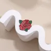 Broches desenho animado Red Flor esmalte o broche do broche Rose Fashion Fashion Pin
