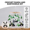 Panda del letto a pista di panda all'uncinetto per bambini giocattoli appesi in legno sul letto BOX MUSIC BOX BOX BEAD CHUORI PERSONE GIOCHI HKD230817