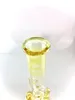 Tubi fumatori Silver Fumed Recycler Bong 16 pollici 14 mm Giunto singolo in linea Perc di alta qualità con ciotola di corno chiaro